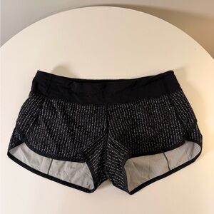 lululemon athletica Black Micro-Print Run Shorts